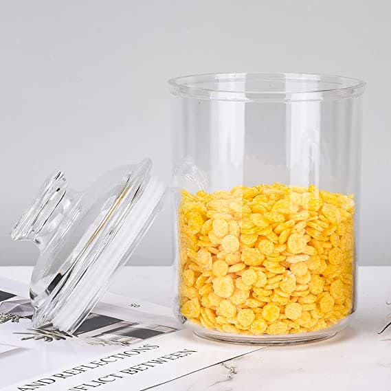 Acrylic Plain Storage Jar, Transparent Kitchen Sealing Jar, Airtight Clear Canister Jar, Food Storage Container, Stackable Condiment Kitchen Organizer Acrylic Plain Storage Jar, Transparent Kitchen Sealing Jar, Airtight Clear Canister Jar, Food Storage Container, Stackable Condiment Kitchen Organizer